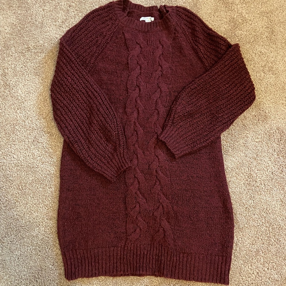 American Eagle Maroon Sweater Dress